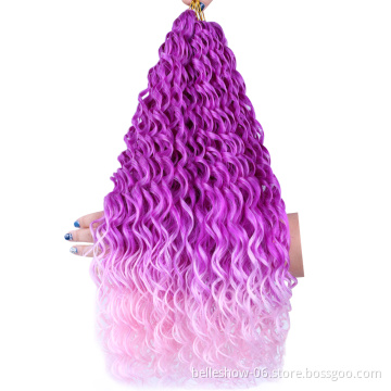 Xin Si loose deep wave bundles frontal closure natural wave color crochet hai Russian hair water wave